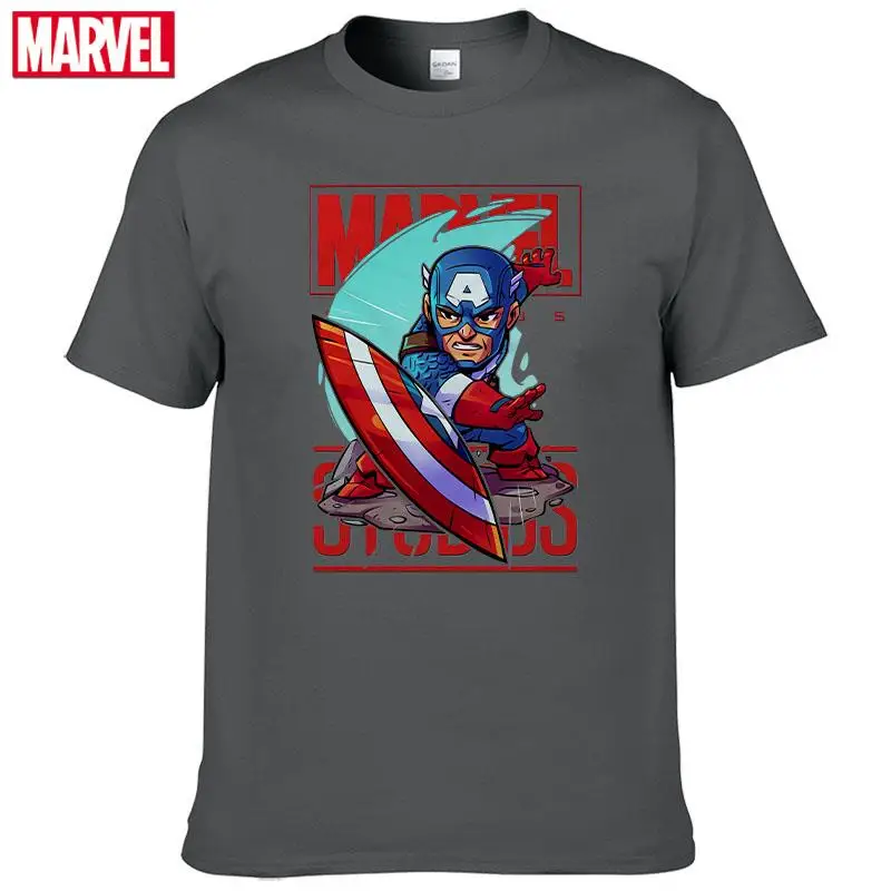 С изображением героев фильма Марвел мстители Капитан Америка футболки с