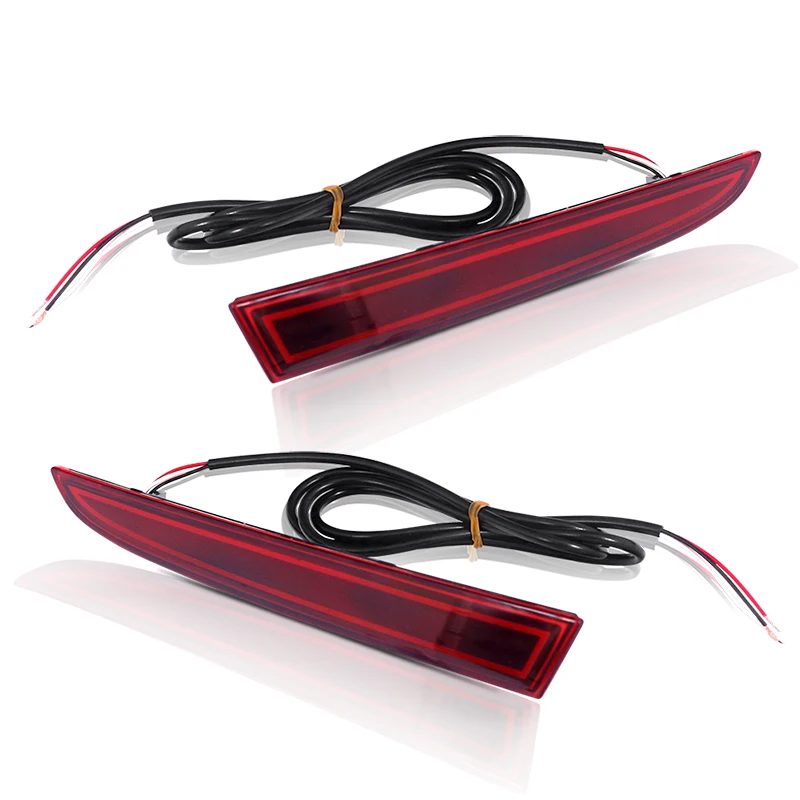 Red Lens IJDM OEM 3D оптический стиль светодиодный бампер отражатель фары для- Chevy Camaro задние противотуманные фары и тормозные задние фонари светодиодный лампы - Испускаемый цвет: Red Lens