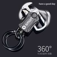 car accessories beer bottle opener keychain men fashion zinc alloy key ring car play keyring for smart fortwo forfour 453 451