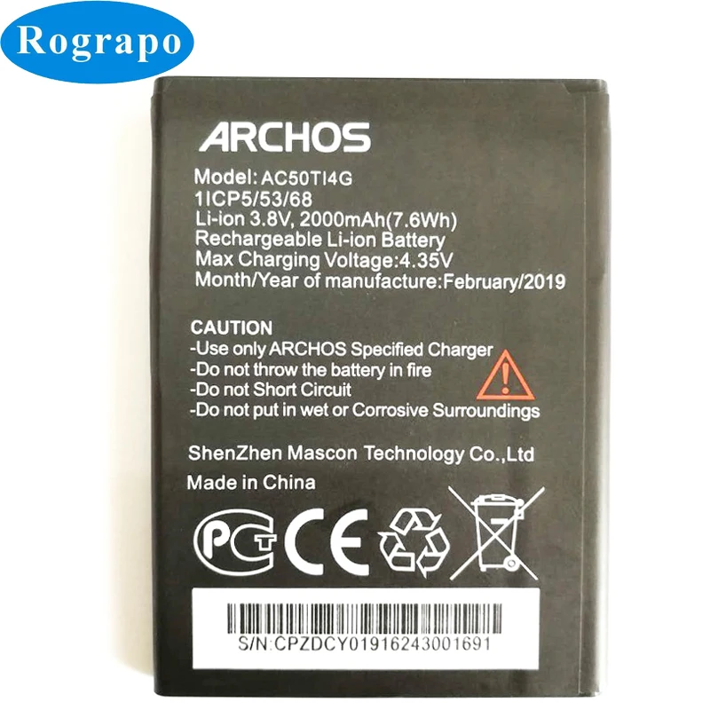 2000 мАч AC50TI4G сменный аккумулятор Baterij для ARCHOS 50 Титан 4G мобильный телефон atteries