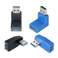 usb 3 0 male to female adapter 90 degree vertical right angled converter connector plug blue black color for computer laptop