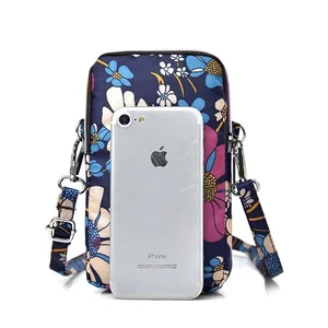 universal fashion phone bag for samsung iphone huawei wallet case print outdoor arm shoulder cover phone pouch pocket free global shipping