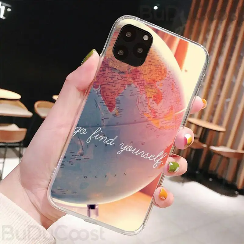 

Reall World Map Travel Phone Case For iPhone 7 8 Plus X XS Max XR Coque Case For iphone 5s SE 2020 6 6s 11Pro