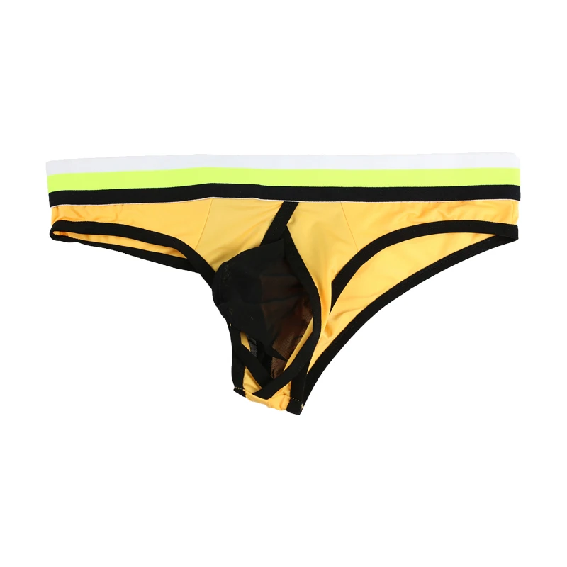 Мужские трусы стринги из сетчатой нейлоновой ткани Серые Трусы-стринги Тонги