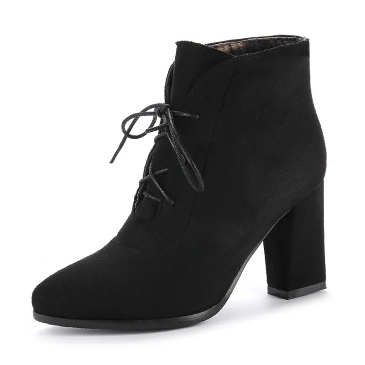 Женские ботинки с перекрестными ремешками ботильоны острым каблуком обувь для