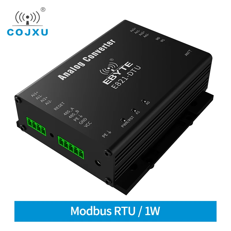 E821 DTU(2I2 400SL) переключатель после 0 20mA 2 аналоговых Вход и Выход RS485 Modbus RTU 433 МГц 30dBm