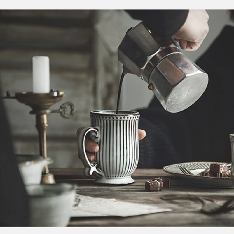 NIMITIME Ретро Керамика молока Кофе кружки бытовая вода кружка для завтрака