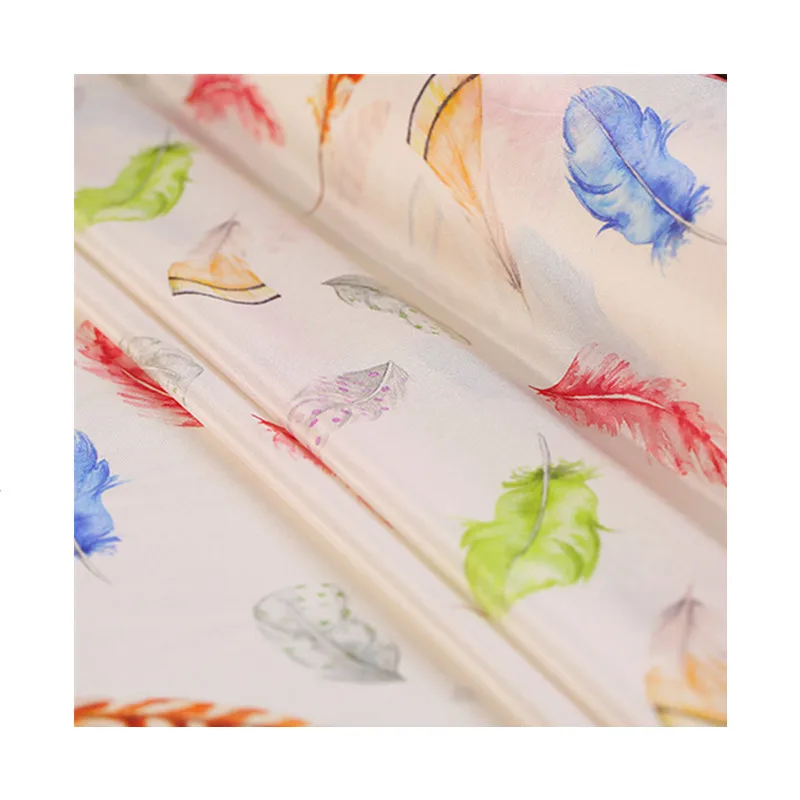 

Mulberry silk crepe de chine fabric cloth 16mm width 139 cm printed clothing dress women new shirt fabric