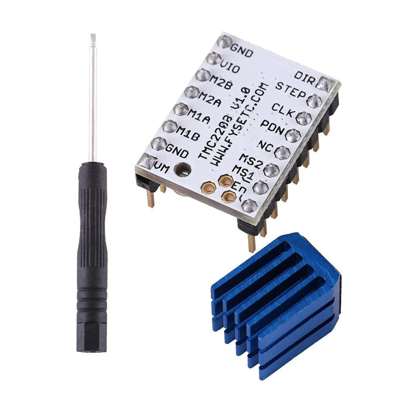 5 шт. TMC2208 шаговый двигатель бесшумный драйвер силовая трубка Stepstick Встроенный ток