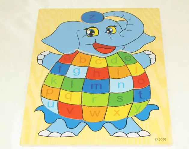 Бесплатная доставка Детские деревянные игрушки слонов 3D познавательные Пазлы