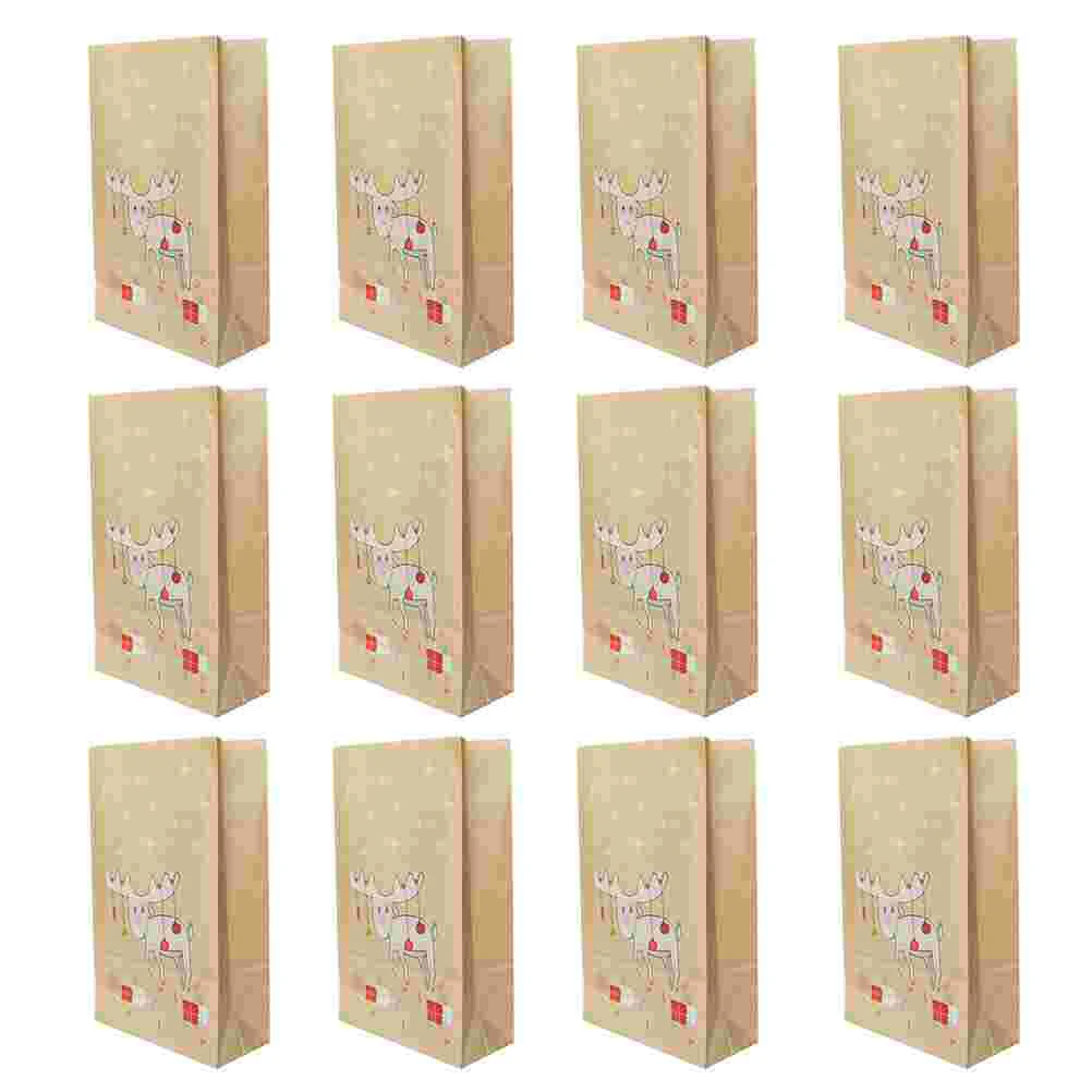 

12 шт., новогодние пакеты для упаковки пищевых продуктов