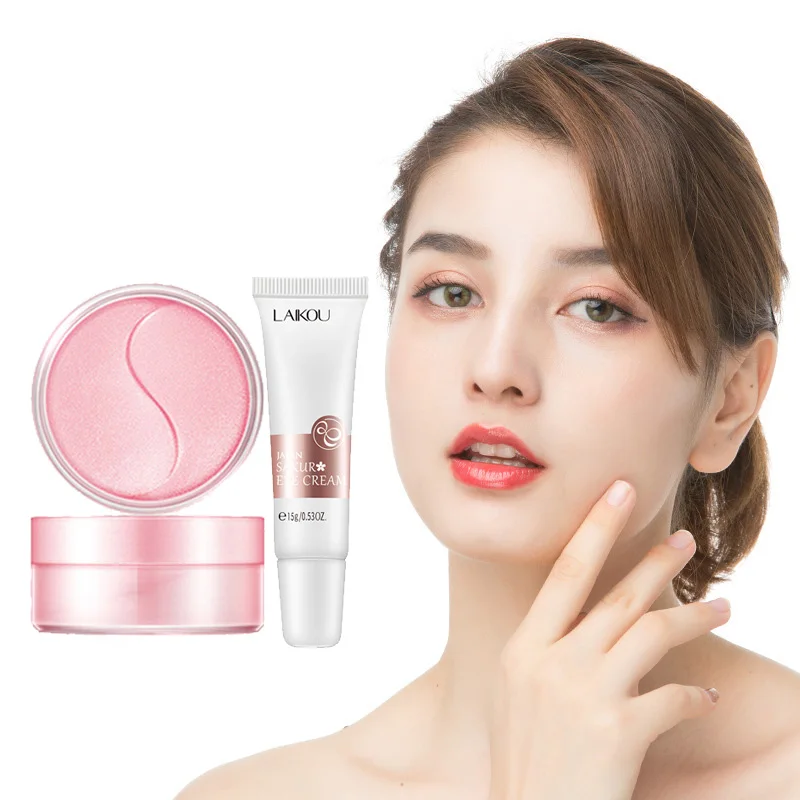 

Sakura Moisturizing Eye Care Set Anti-Aging Wrinkle Eye Mask Firming Skin Eye Cream Beauty Product For Eye Skin Care
