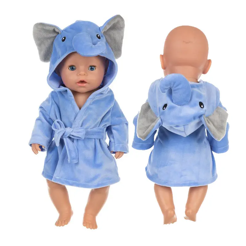 17 Inch Baby Doll Pink Rabbit Fur Bathrobe 40cm Reborn Dolls Clothes Sleep Wear Toys | Accessories