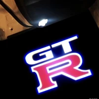 led car door welcome logo light laser decoration shadow projector lamps for nissan gt r gtr r34 r35 accessory courtesy lamp