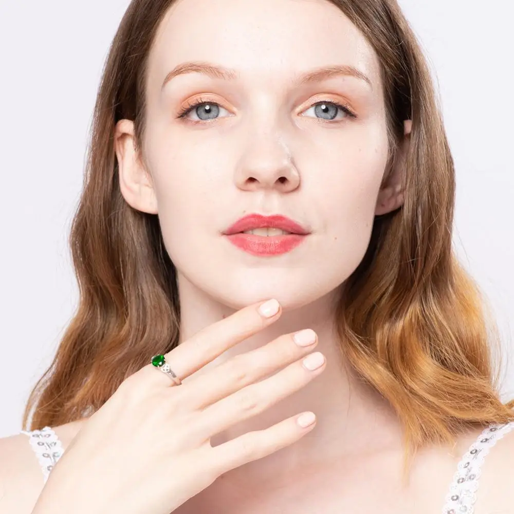 Стерлинговое Серебро 925 пробы изумруды CZ Кельтский Узел обещают помолвку