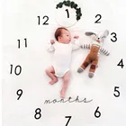 Новорожденный рост одеяло для новорожденных реквизит для фотосъемки фон мультяшный узор игровые коврики календарь фото аксессуары Подарки