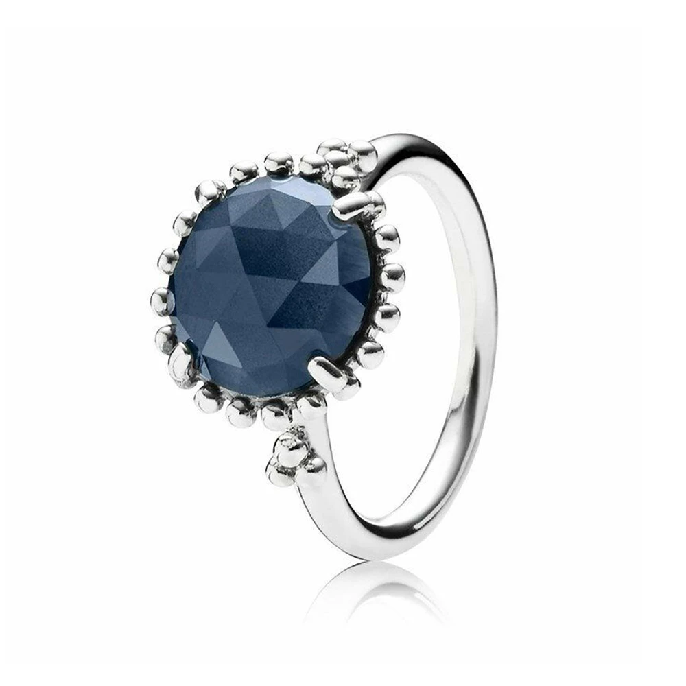 

Shiny Sapphire 925 Sterling Silver Ring Suitable For Original European Charm Women'S Party Wedding Ring High-End Jewelry