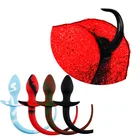 Анальная пробка со свиным хвостом, для взрослых, интимные игрушки для женщин игр