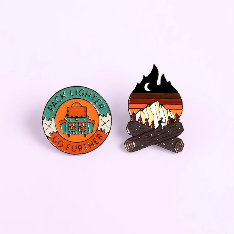 Круглая оранжевая брошь в форме горла горения горла|Броши| |