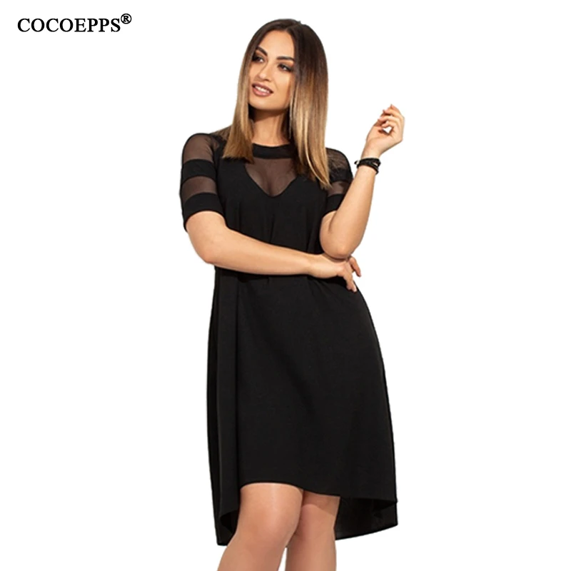 Женское Сетчатое платье с коротким рукавом большие размеры 5XL 6XL|vestidos f|vestidos