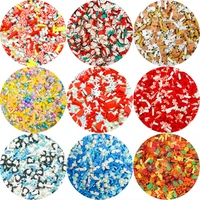 xmas polymer clay slices flake sprinkles mixed type christmas clay spacer diy material nail art handmade accessories