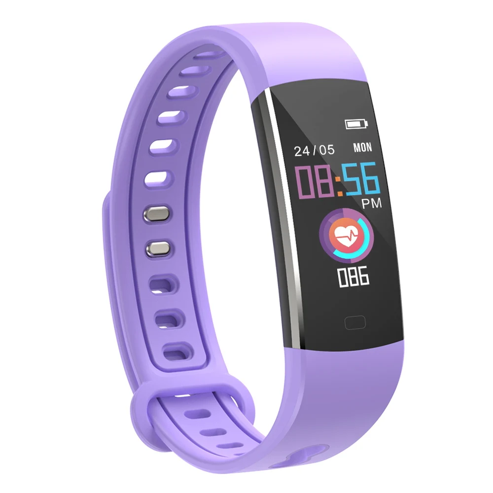 FT803purple BingoFit мужские Смарт часы Bluetooth фитнес трекер сердечного ритма gps часы школьные спортивные Будильник наручные часы для Android IOS - Цвет: FT803purple