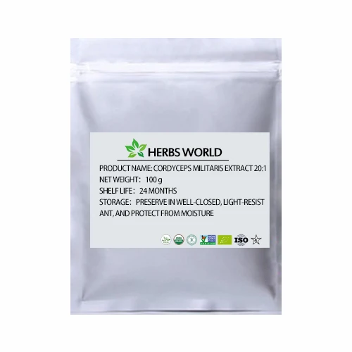 

100-1000g,Cordyceps Militaris Extract 20:1 Cordycepin Powder,Cordyceps ,Enhance Overall Immunity and Resistance Against Illness