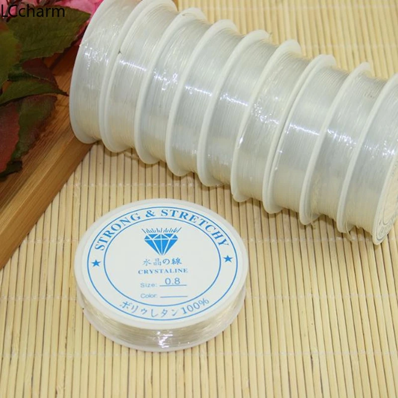 

0.4-1mm Mixed Size Clear Nylon Beading Elastic Stretch Beading Wire Cord Thread DIY Bracelet Jewelry Findings