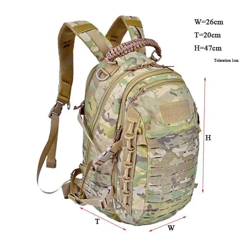 Тактический рюкзак лазерная резка Molle PALS сумка MultiCam 25L Спортивная Сумка военный рюкзак походные уличные сумки EDC Тактические шестерни