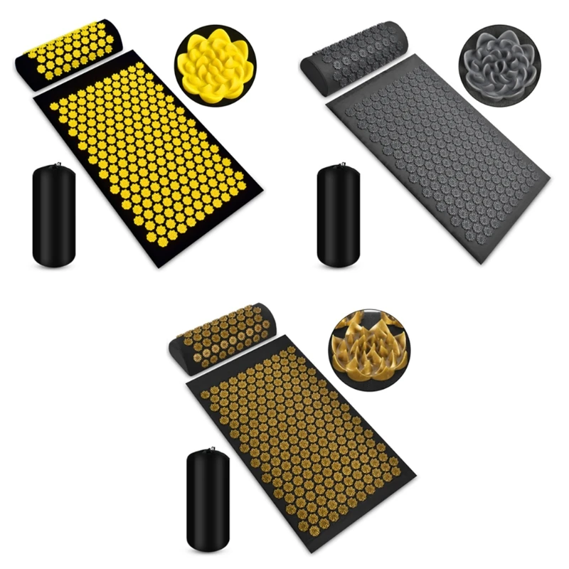 

Natural Linen Acupressure Mat Relieve Stress Massager Indoor Yoga Lying Mats