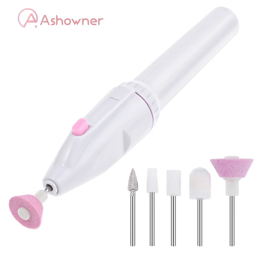 

5 in 1 Electric Manicure Set Manicure Nail Drill File Grinder Grooming Kit Callus Remover Set Nail Buffer Polisher