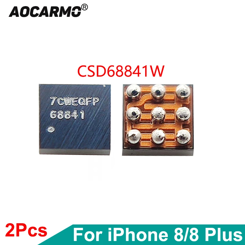 

Aocarmo 2Pcs/Lot CSD68841W Q3350 Charging Mosfe USB Charger IC Chip For iPhone 8 8+ Plus Replacement Part