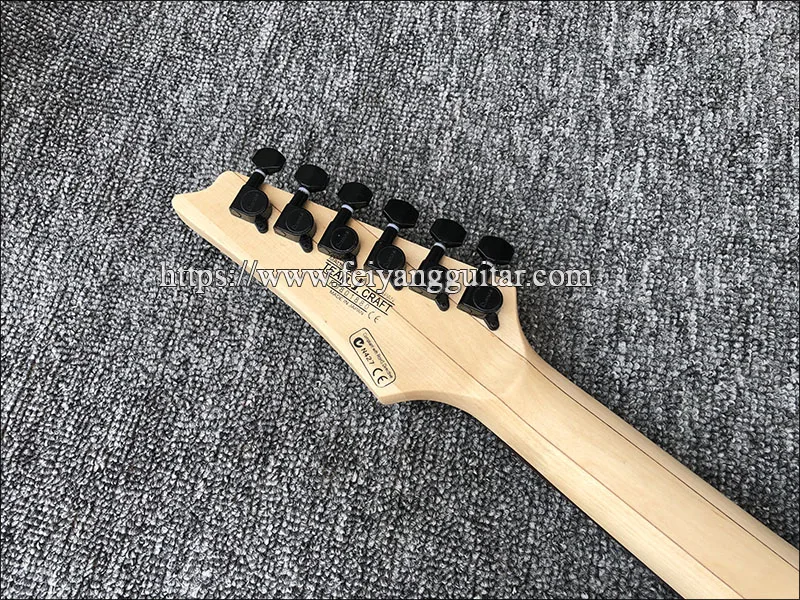 2019 Высококачественная электрогитара зеленая инкрустация грифа зеленый пикап