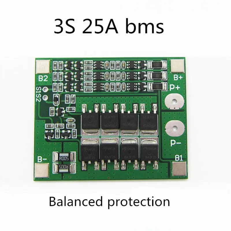 3S 25A 12V литиевый аккумулятор bms Электрический распылитель сбалансированная схема