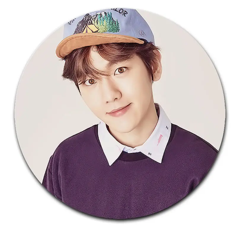 Kpop EXO значок Chanyeol Sehun Брошь булавка Рождественский подарок нагрудная булавка значок сувенир - Окраска металла: Baekhyun 1