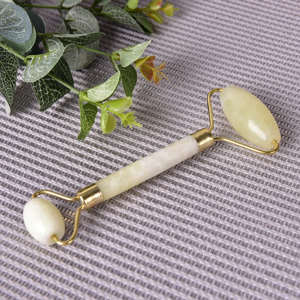 

1Pc Jade Roller Massager Green Facial Nature Healthy Face Beauty Body Head Neck Foot Face Skin Care Tools