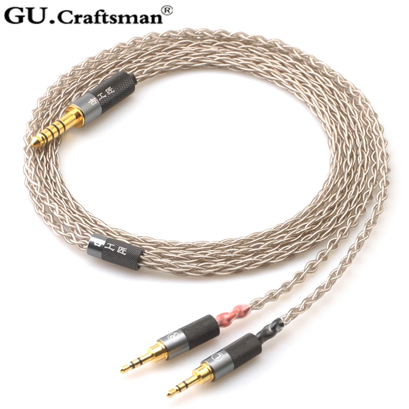 GUcraftsman 6n серебристый для HIFIman HE400s HE1000 v2 Edition X V2 HE1000 EDX 3,5 мм/2,5 мм/4,4 мм кабель для наушников