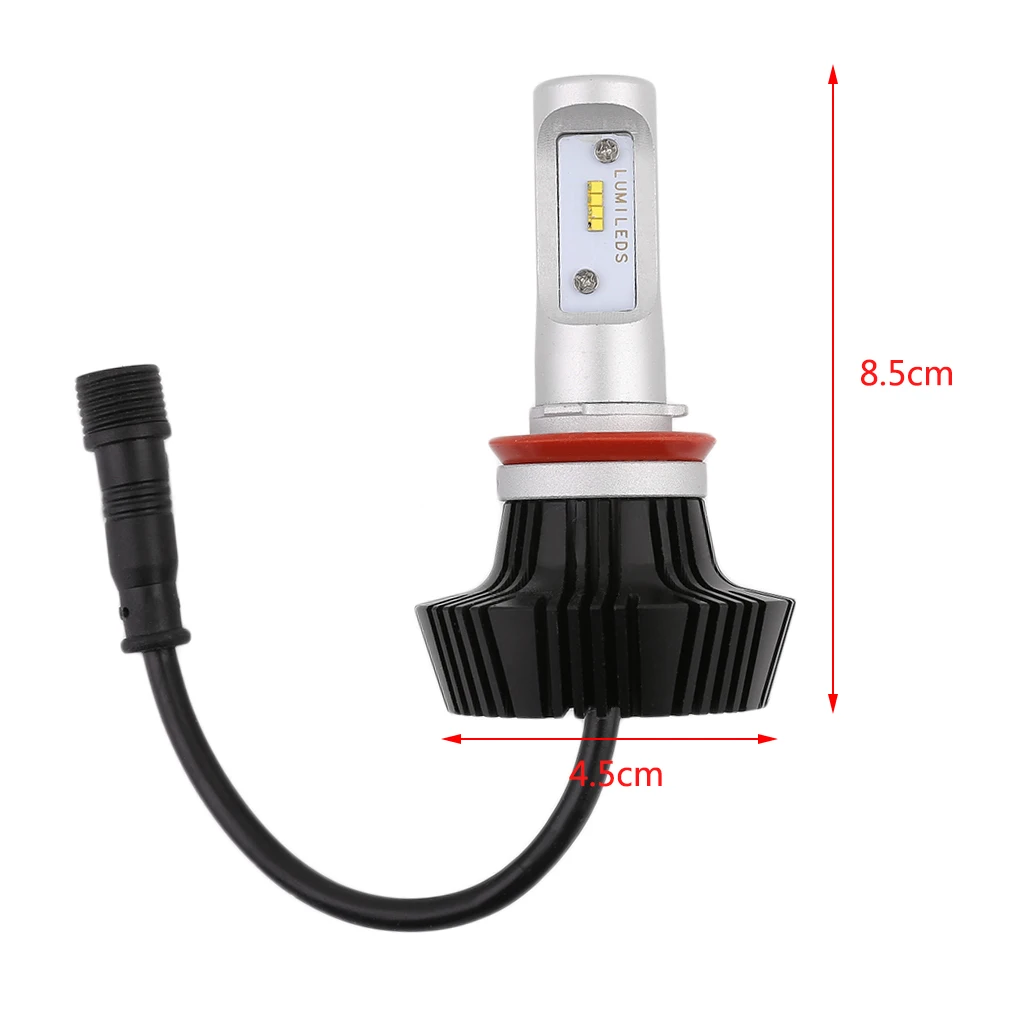 

1Pair C8 Car LED Headlamp Bulb Head lights Replace Xenon Headlights 8000lm 9V-36V 80W 6000K White LED Light