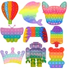 Новинка, антистресс, фиджет-Спиннер с квадратными пузырьками в виде клубники для рук, сжимаемые попки, снятие стресса для взрослых