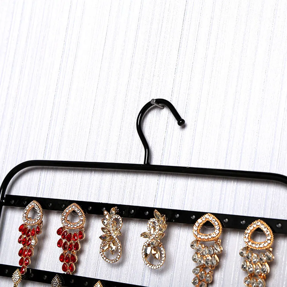 

Necklace Hanger Rack Hooks Portable Wall Mount Shelf Bracelet Earring Holder Jewelry Display Organizer Home Metal Storage Stand