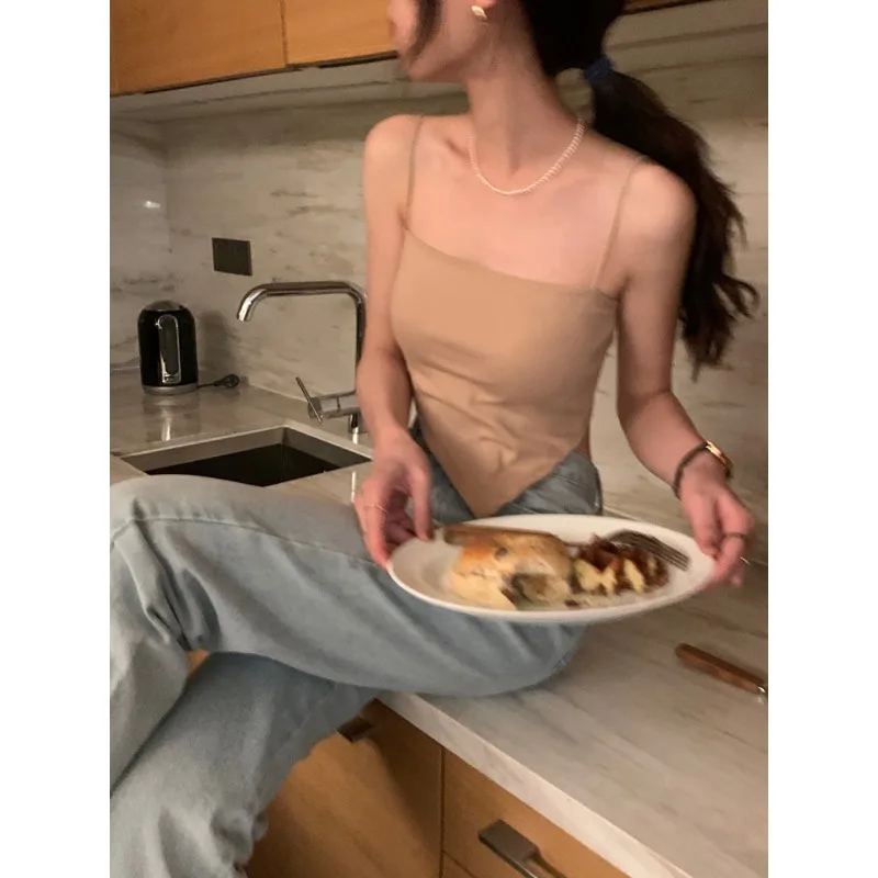 Женский винтажный Топ без рукавов короткий облегающий Асимметричный