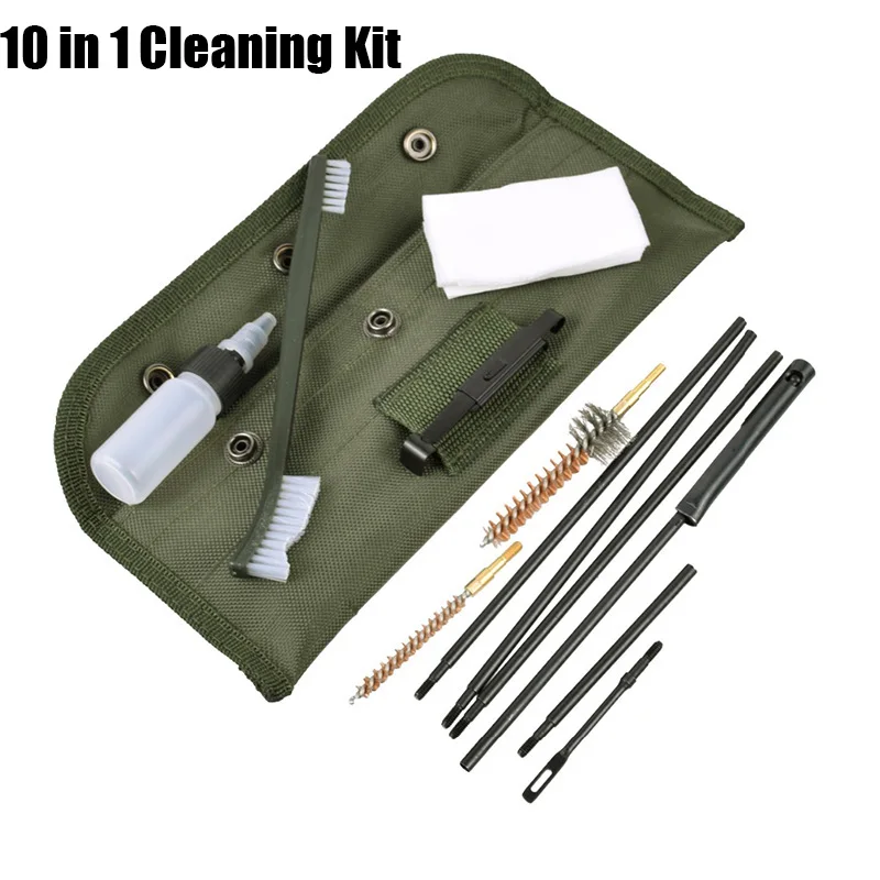 

Tactical Rifle Gun Cleaning Kit Cleaner Rod Clean Tools Cleaning Brush Set For .22 22LR .223 556 Rifle Hunting Accessories