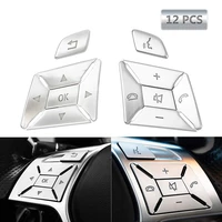 steering wheel button trim cover stickers inner car decoration fit for mercedes benz e c g class w204 2012 2016 accessories