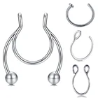 Кольцо в нос, 1 шт., новый зажим для носа, медицинская нержавеющая сталь Горячая Распродажа, носовая перегородка, фальшивый нос ювелирные изделия кольцо для пирсинга