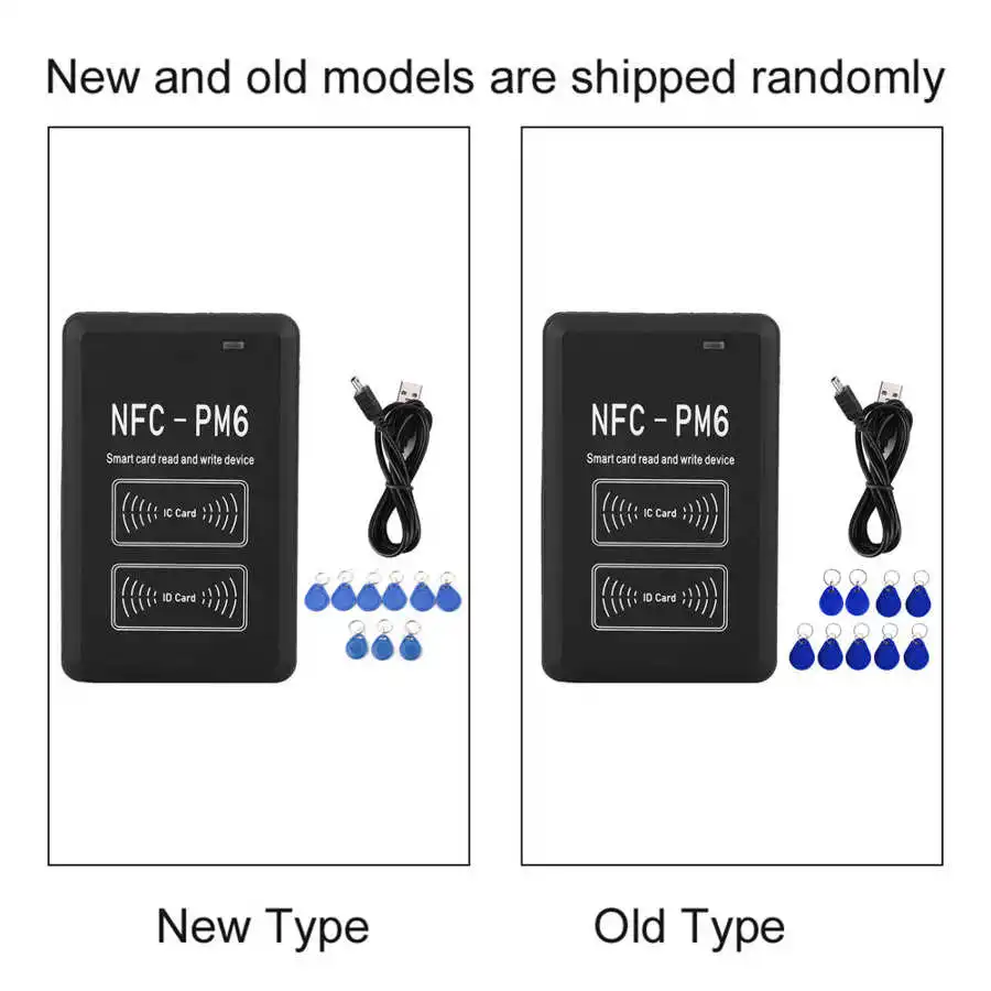 NFC Card Duplicator Encrypted Decoding 125KHZ 13.56MHZ ID IC Reader Writer for Residential Elevator Attendance | Безопасность и
