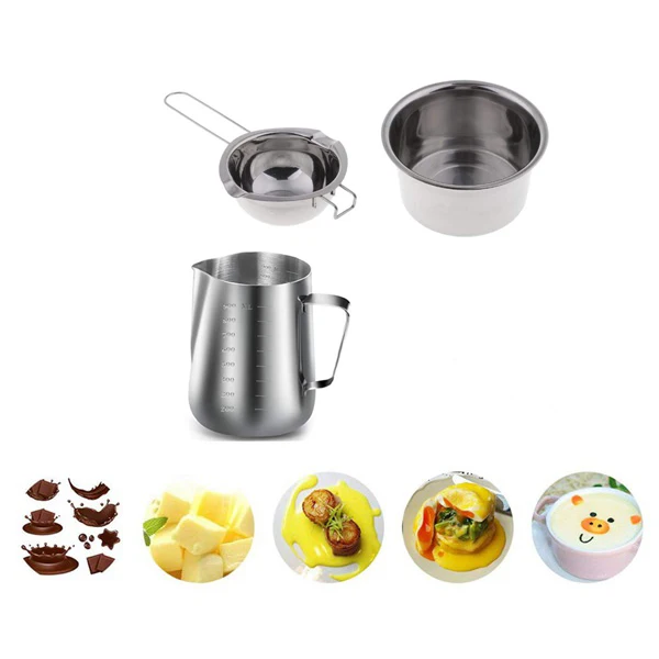 Котел с длинной ручкой воск плавильный горшок кувшин и смешивающая ложка для