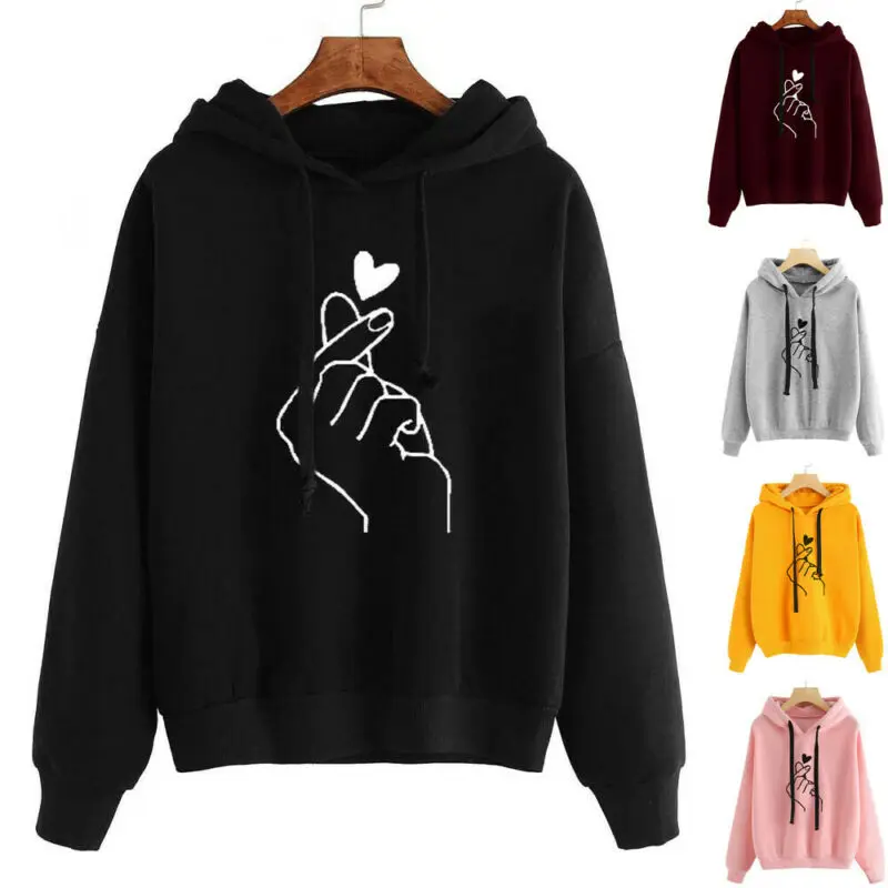 

Spring Autumn Fashion Best Friends Matching Couples Hoodie Long Sleeve Sweatshirt Pullover Coat