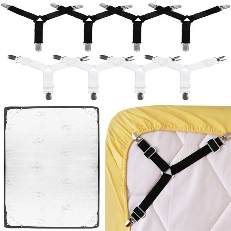 

2/3/8/12 Clips Deskcloth Gripper Adjustable Elastic Bed Sheet Buckle Non-slip Fixed Clip Multifunctional Sofa Suspenders Gripper