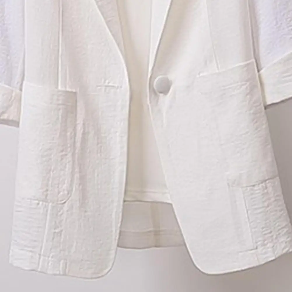 

Women Blazer 2020 Office Lady Blazer Solid Color Loose Spring Autumn Long Sleeve Lapel Pockets Suits Coat for Office Slim Jacket