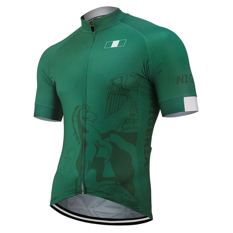 

2022 Nigeria Cycling Jersey Clothing Customized Short Sleeve Bike Road Mountain Race Tops Quick Dry